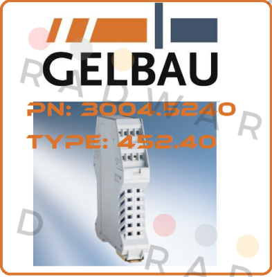 P/N: 3004.5240 Type: 452.40 Gelbau