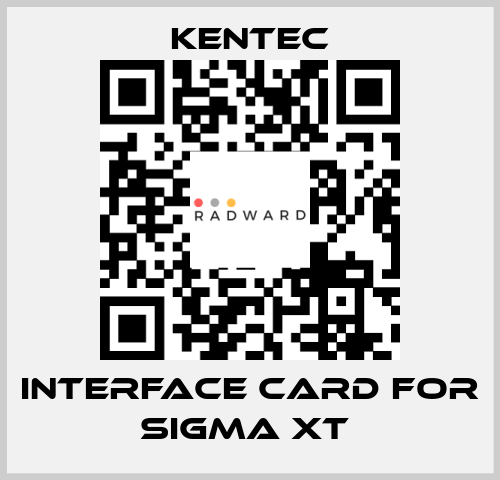 Interface Card For Sigma XT  Kentec