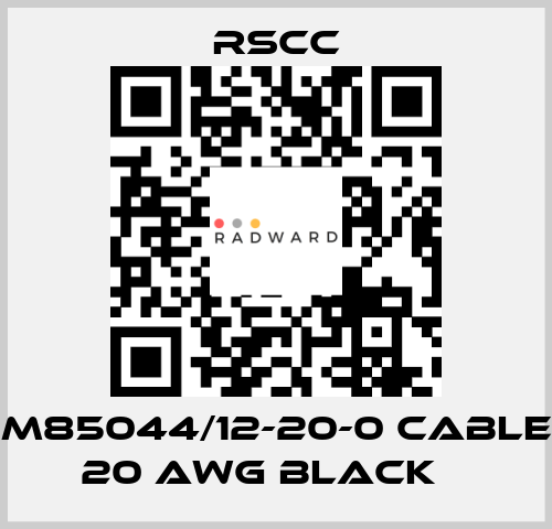 M85044/12-20-0 Cable 20 AWG BLACK    RSCC