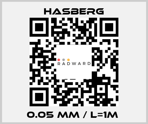 0.05 mm / L=1m  Hasberg