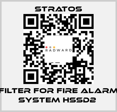 FILTER FOR FIRE ALARM SYSTEM HSSD2  Stratos