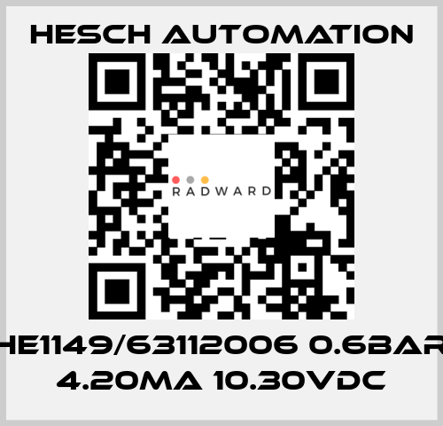 HE1149/63112006 0.6BAR 4.20MA 10.30VDC Hesch Automation