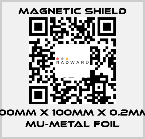 100mm x 100mm x 0.2mm Mu-metal Foil Magnetic Shield