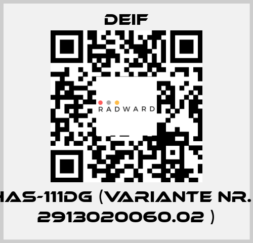 HAS-111DG (Variante Nr. : 2913020060.02 ) Deif