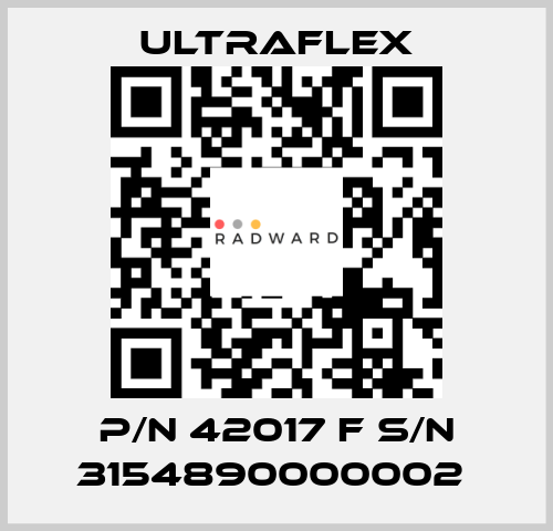 P/N 42017 F S/N 3154890000002  Ultraflex