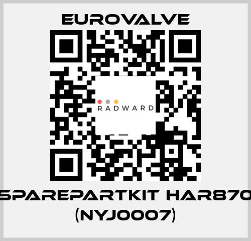 Sparepartkit HAR870 (NYJ0007) Eurovalve