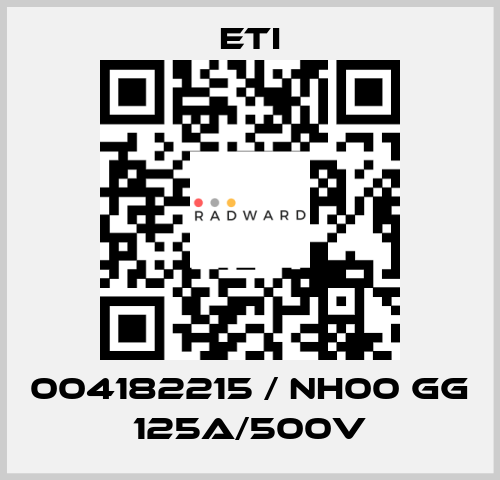 004182215 / NH00 gG 125A/500V Eti