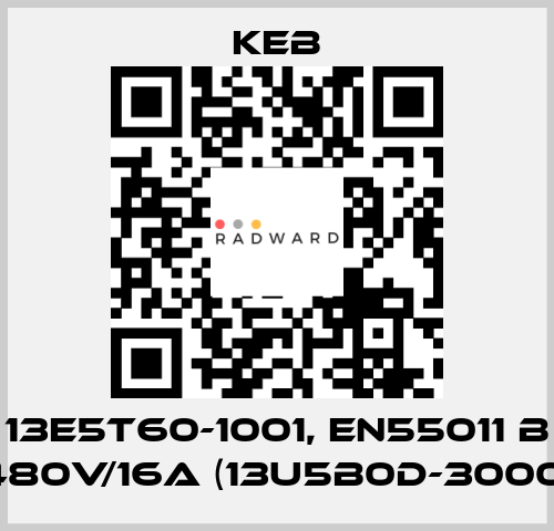 13E5T60-1001, EN55011 B 480V/16A (13U5B0D-3000) KEB