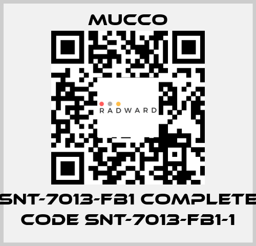 SNT-7013-FB1 complete code SNT-7013-FB1-1 mucco