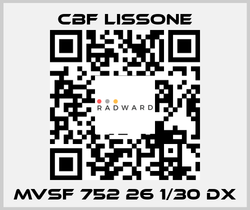 MVSF 752 26 1/30 DX CBF LISSONE