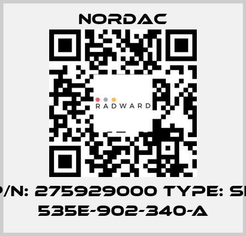 P/N: 275929000 Type: SK 535E-902-340-A NORDAC