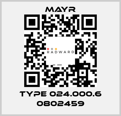 Type 024.000.6 0802459 Mayr