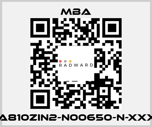 MBA810ZIN2-N00650-N-XXXXX MBA