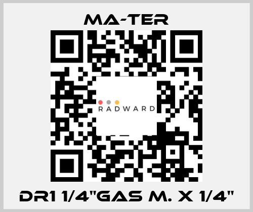 DR1 1/4"gas M. x 1/4" MA-TER