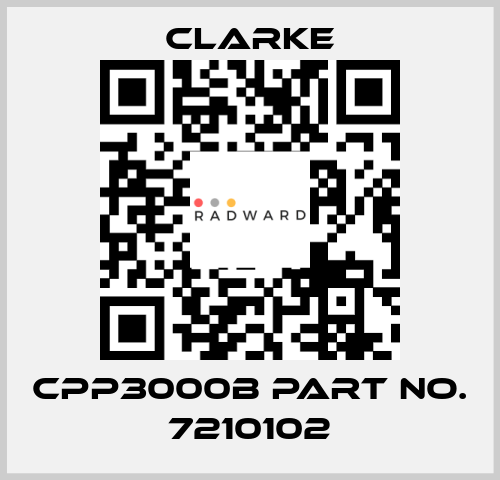 CPP3000B PART No. 7210102 Clarke