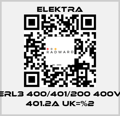 ERL3 400/401/200 400V 401.2A Uk=%2 ELEKTRA