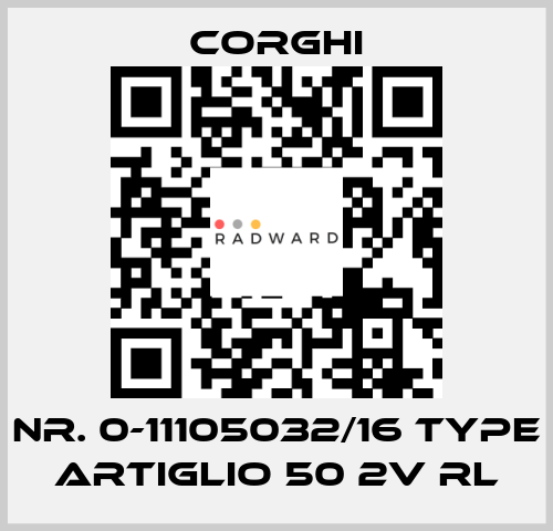 Nr. 0-11105032/16 Type ARTIGLIO 50 2V RL Corghi