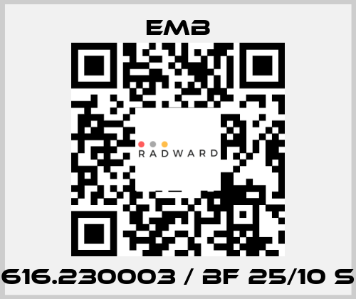 616.230003 / BF 25/10 S Emb