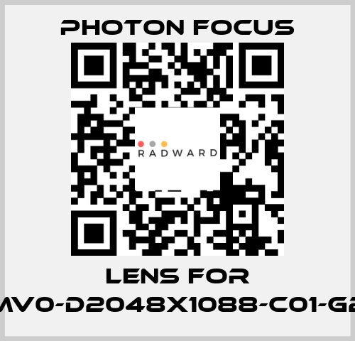 lens for MV0-D2048X1088-C01-G2 PHOTON FOCUS