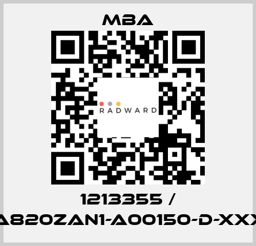 1213355 / MBA820ZAN1-A00150-D-XXXXX MBA