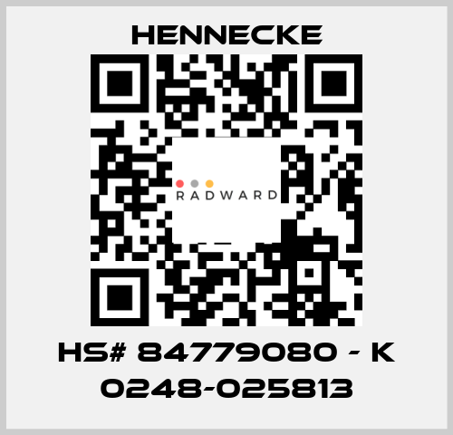 HS# 84779080 - K 0248-025813 Hennecke