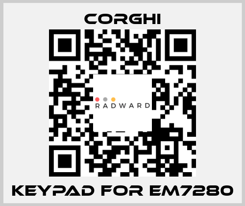 keypad for em7280 Corghi