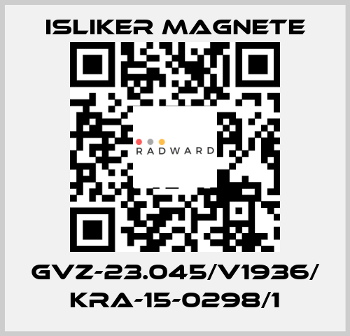 GVz-23.045/V1936/ KRA-15-0298/1 ISLIKER MAGNETE