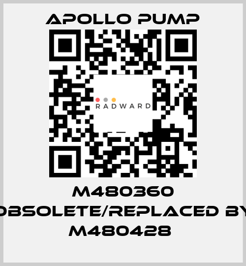 M480360 obsolete/replaced by M480428  Apollo pump