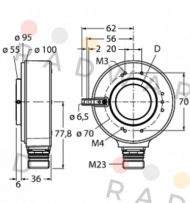 RI-42H25S4-2B1024-12M23 Turck