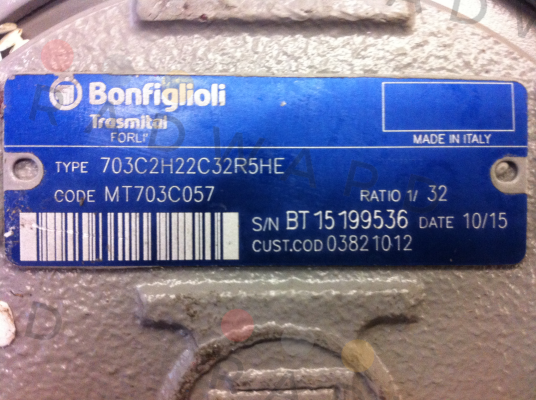 703C2H22C32R5HE customised Bonfiglioli