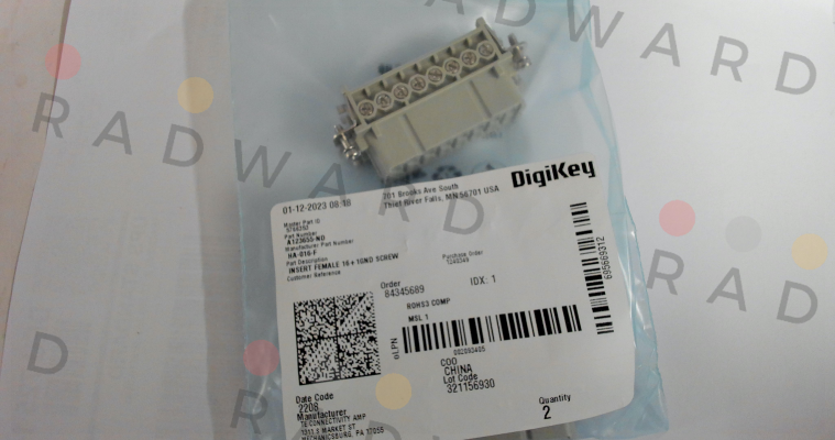 T2010162201-000 / HA-016-F TE Connectivity (Tyco Electronics)