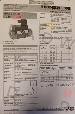 HD2KO1-020.GM.025.IP65/0213 Honsberg