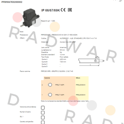 PFB9067E0200002 Ter Tecno Elettrica Ravasi