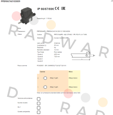 PFB9067A0103009 Ter Tecno Elettrica Ravasi