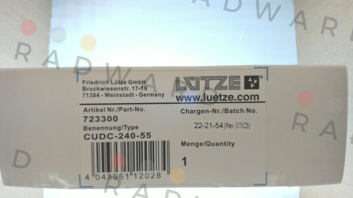 CUDC-240-55 / 723300 Luetze