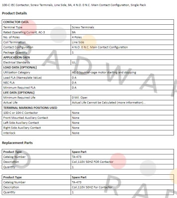 100-C09D400 Allen Bradley (Rockwell)