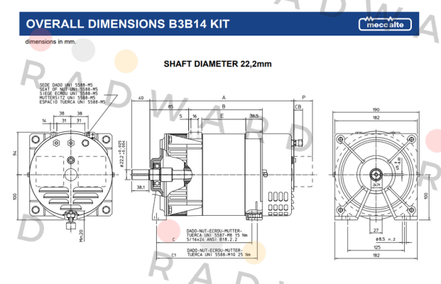 S16W-105 with  B3B14 Kit Mecc Alte