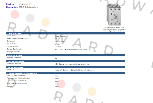 100-C97KF00 Allen Bradley (Rockwell)