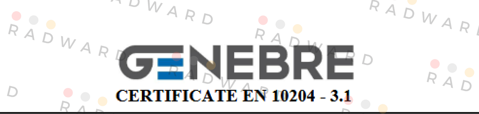 Certificate 3.1 Genebre