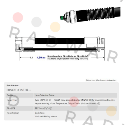 COAX 21/8SS L1 Elaflex