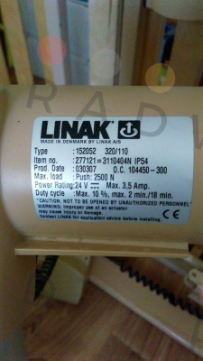 Type: 152052 320/110 oem Linak