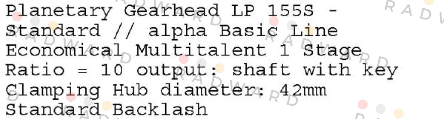 LP 155S-MF1-10-1L1-3S  Wittenstein