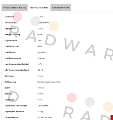 VUAS-100-50-50-P25-PFN Torwegge