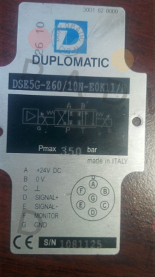 Card for DSE5G-Z60/10N-E0K11/B  Duplomatic