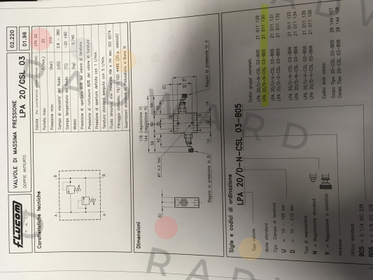 LPA 20 / D-N -CSL 03-B05   21 011 130   Flucom