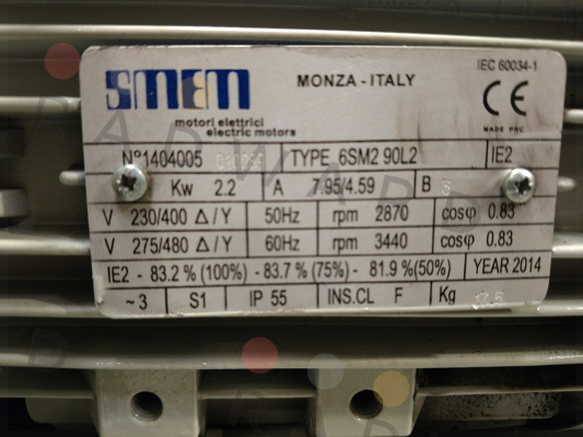 6SM290L 2POLES B3  Smem