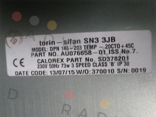 AU076658-01 iSS No. 7  Torin-Sifan