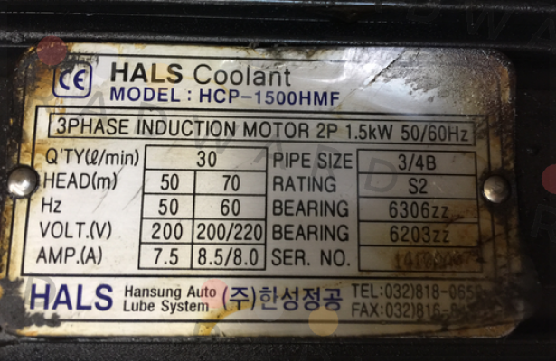 HS NO. 8413.70-9020  Hansung Precision