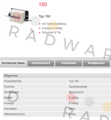 Typ 150  Hengstler