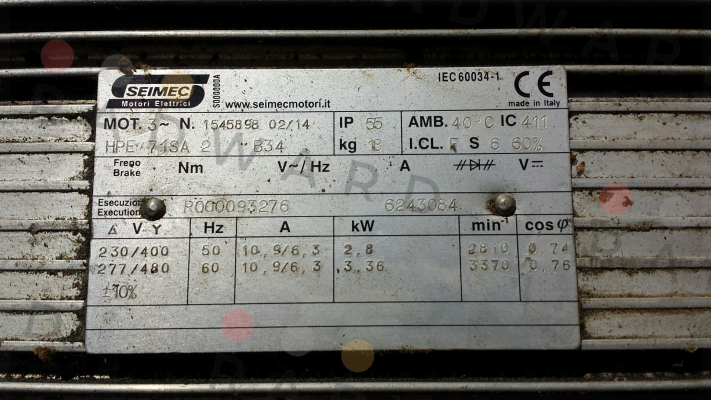 HPE 71 SA 2 230.400-50 B34  Seimec (Rossi)